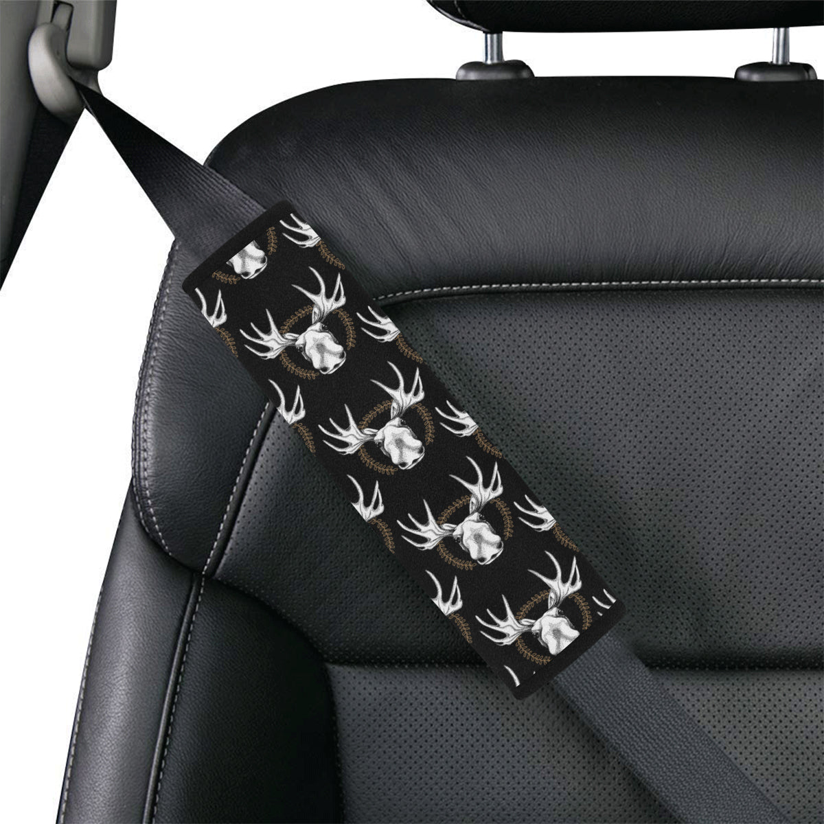 Moose Pattern Print Design 02 Car Seat Belt Cover