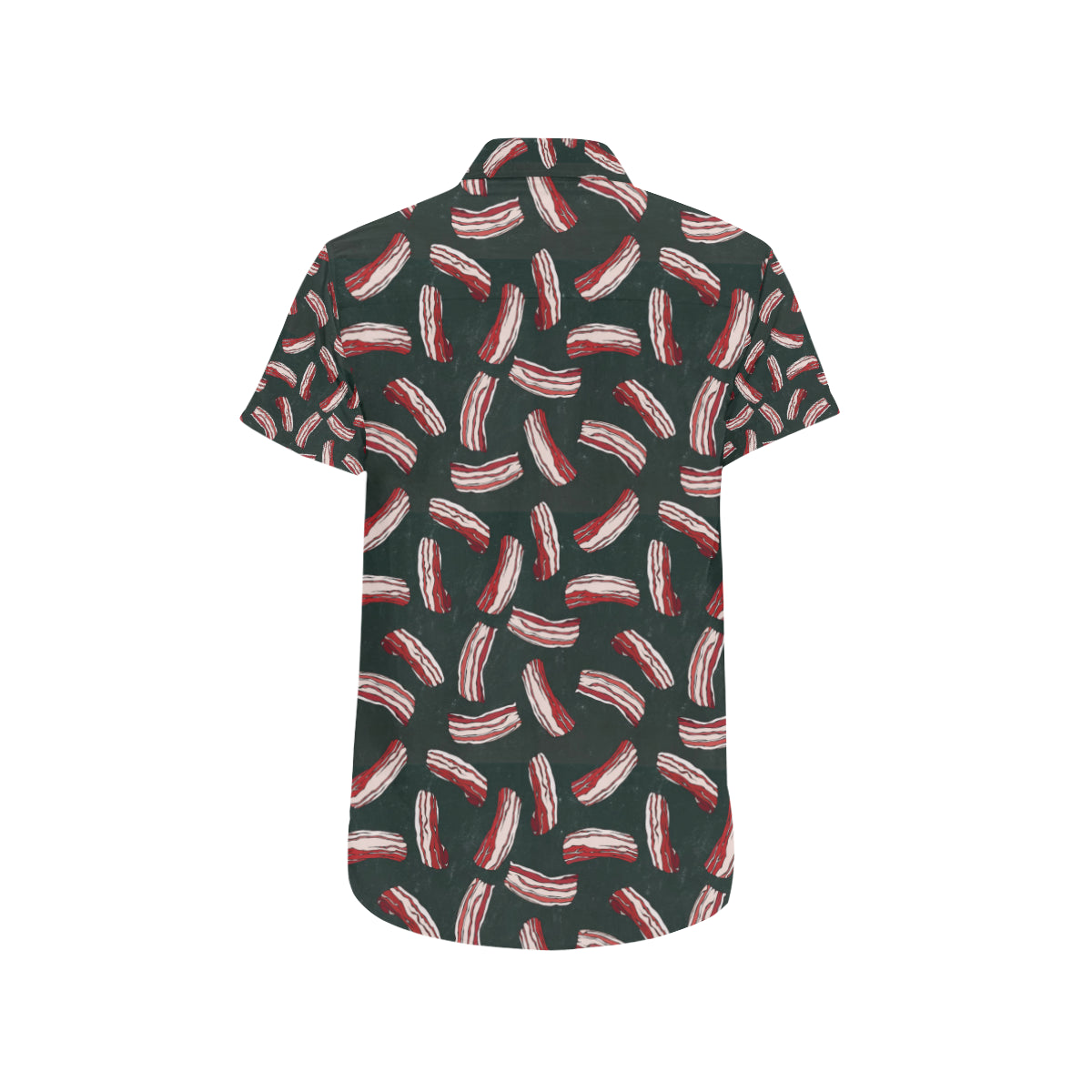 Bacon Pattern Print Design 02 Men's Short Sleeve Button Up Shirt