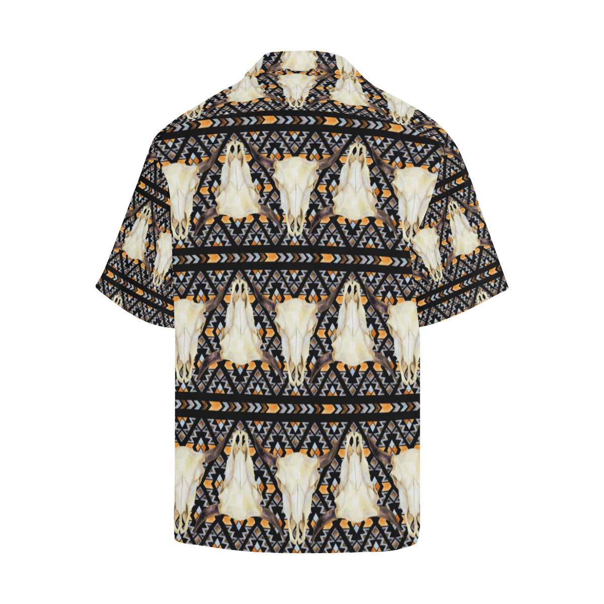 Buffalo Head Pattern Print Design 03 Men's Hawaiian Shirt