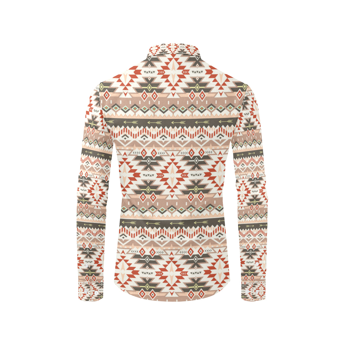 Aztec Pattern Print Design 05 Men's Long Sleeve Shirt