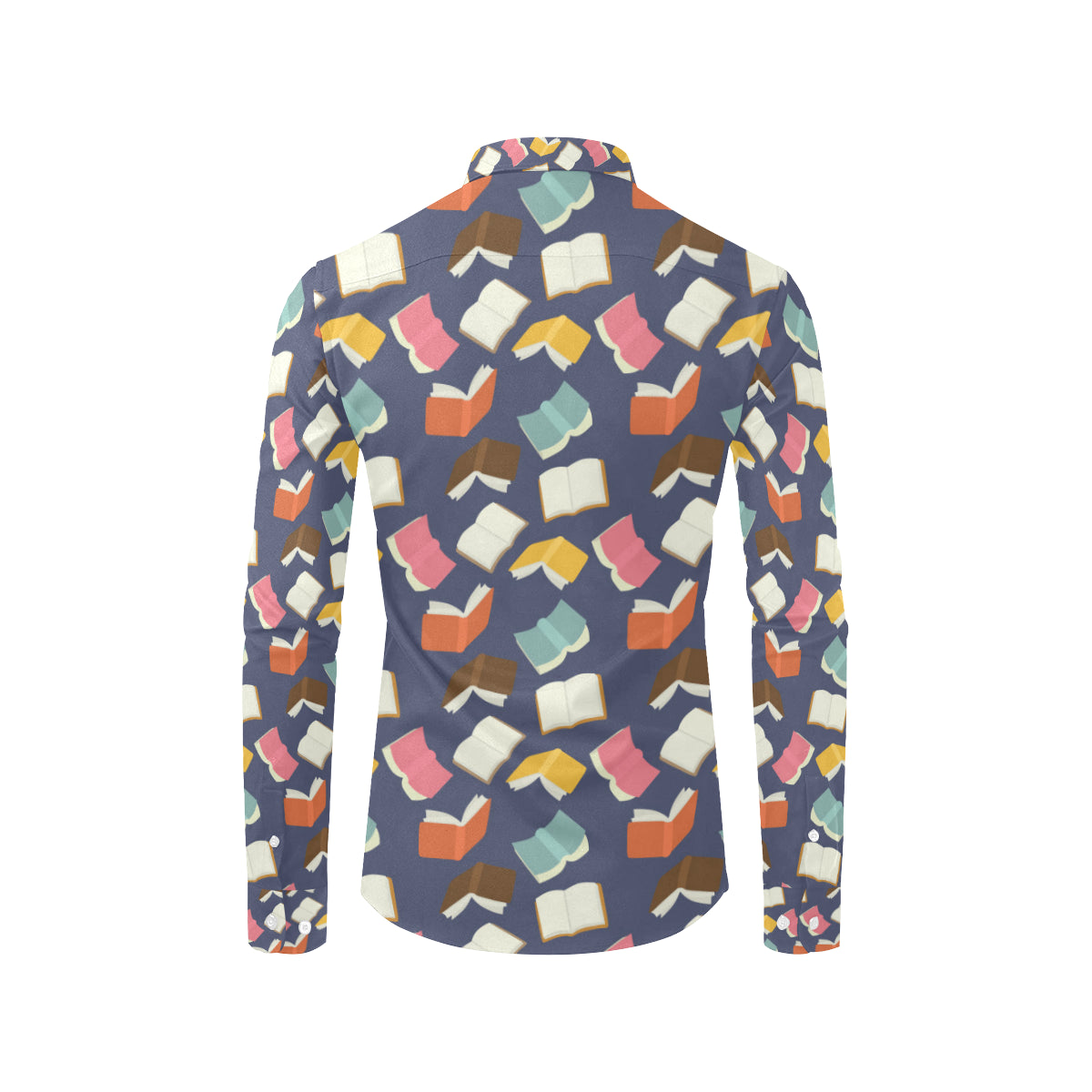 Book Pattern Print Design 01 Men's Long Sleeve Shirt
