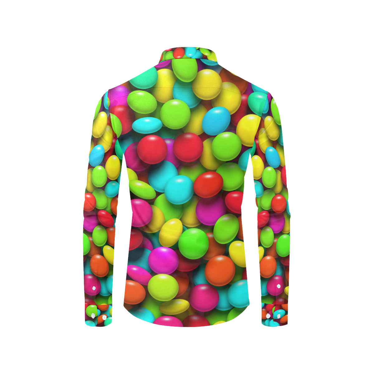 Candy Pattern Print Design CA03 Men's Long Sleeve Shirt
