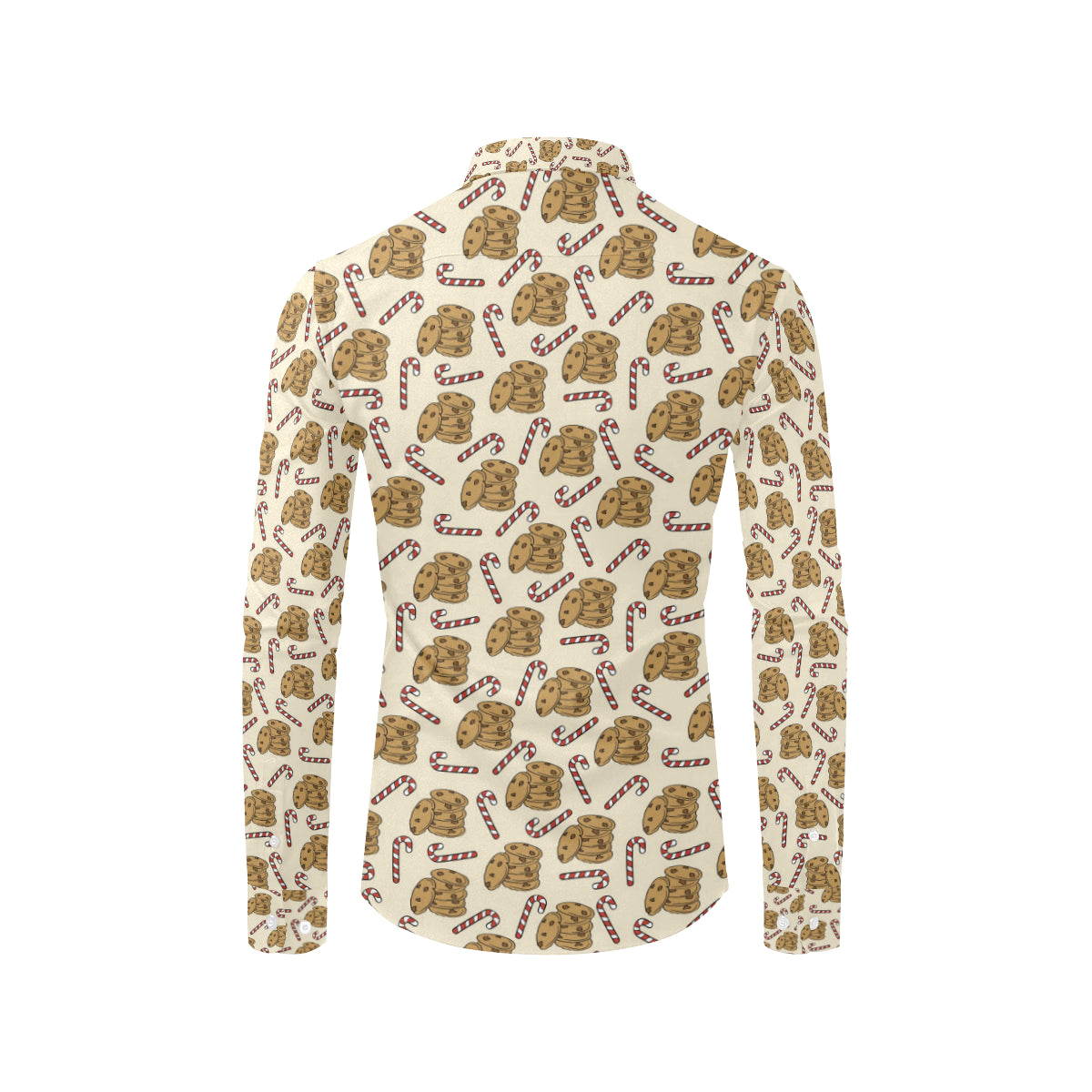 Cookie Pattern Print Design 04 Men's Long Sleeve Shirt