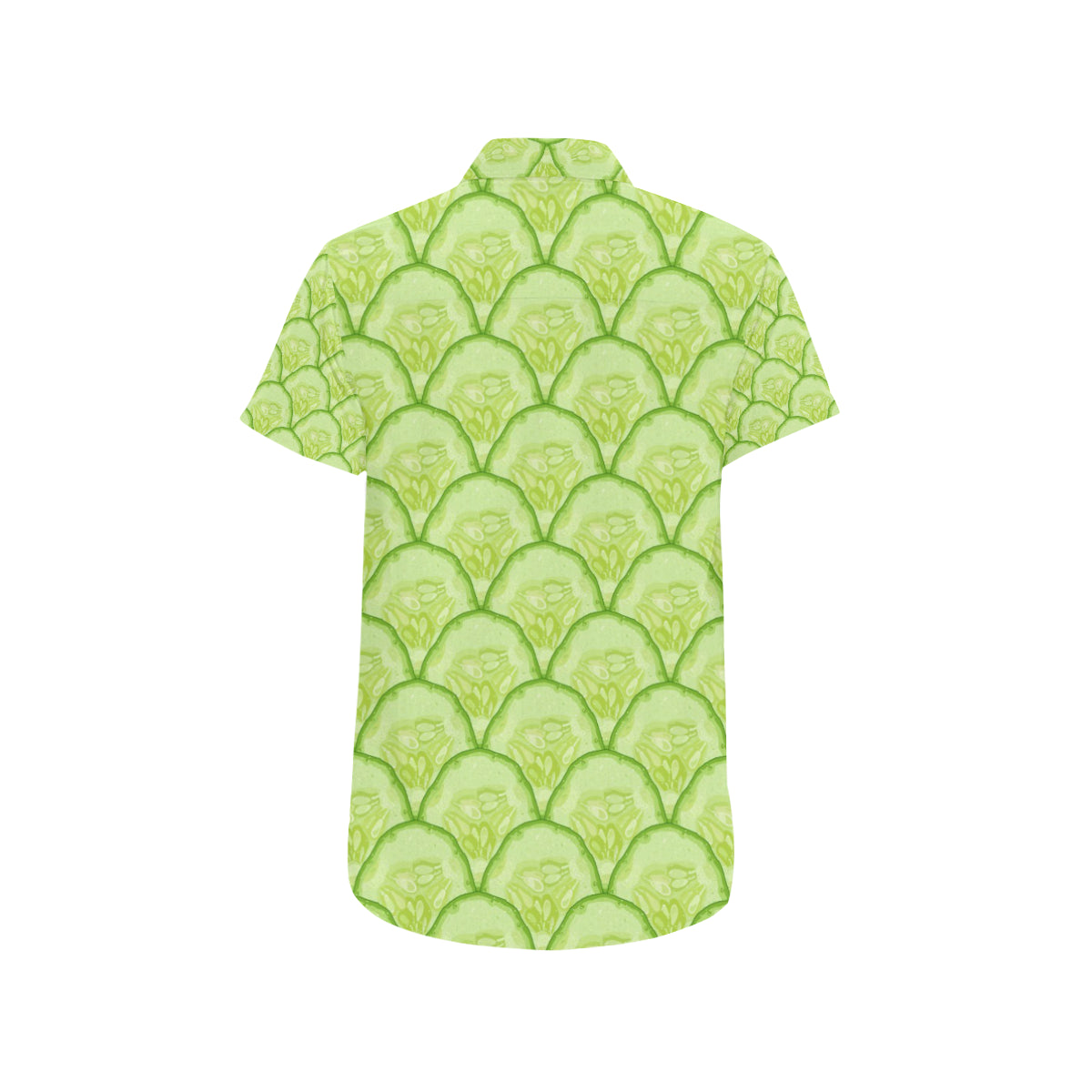 Cucumber Pattern Print Design CC04 Men's Short Sleeve Button Up Shirt