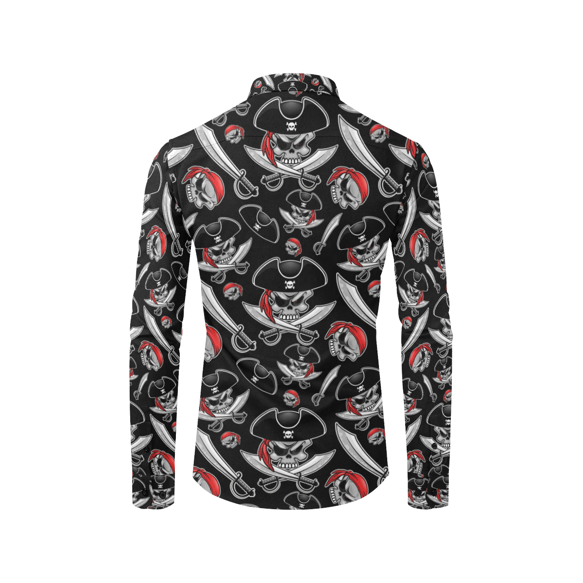 Pirate Pattern Print Design A05 Men's Long Sleeve Shirt