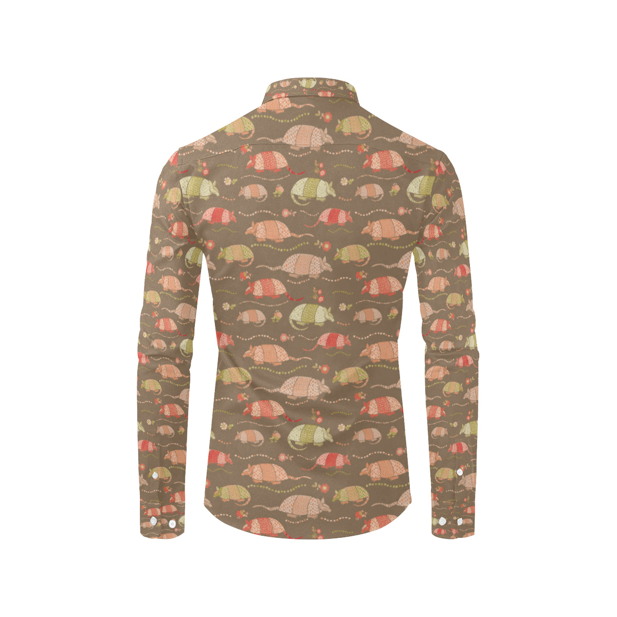 Armadillo Pattern Print Design 04 Men's Long Sleeve Shirt