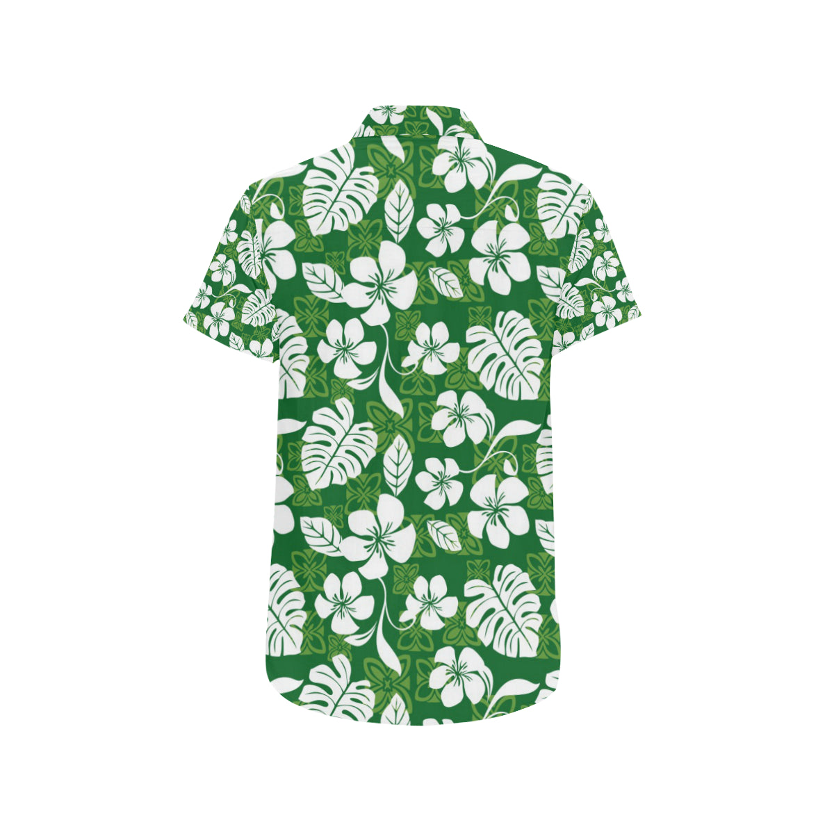 Hawaiian Themed Pattern Print Design H016 Men's Short Sleeve Button Up Shirt