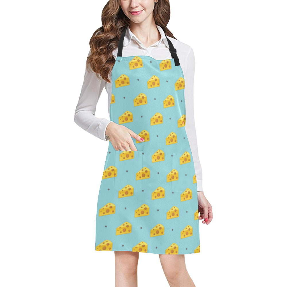 Cheese Pattern Print Design 02 Apron with Pocket