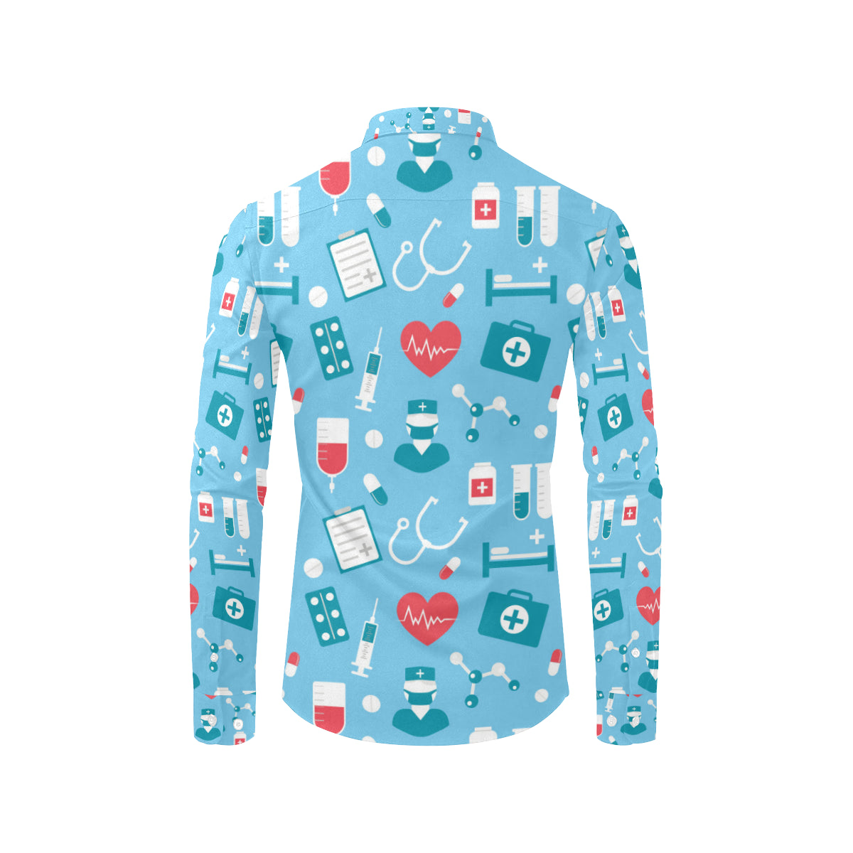 Nurse Pattern Print Design A03 Men's Long Sleeve Shirt