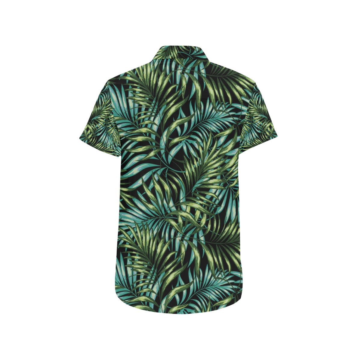 Tropical Flower Pattern Print Design TF08 Men's Short Sleeve Button Up Shirt