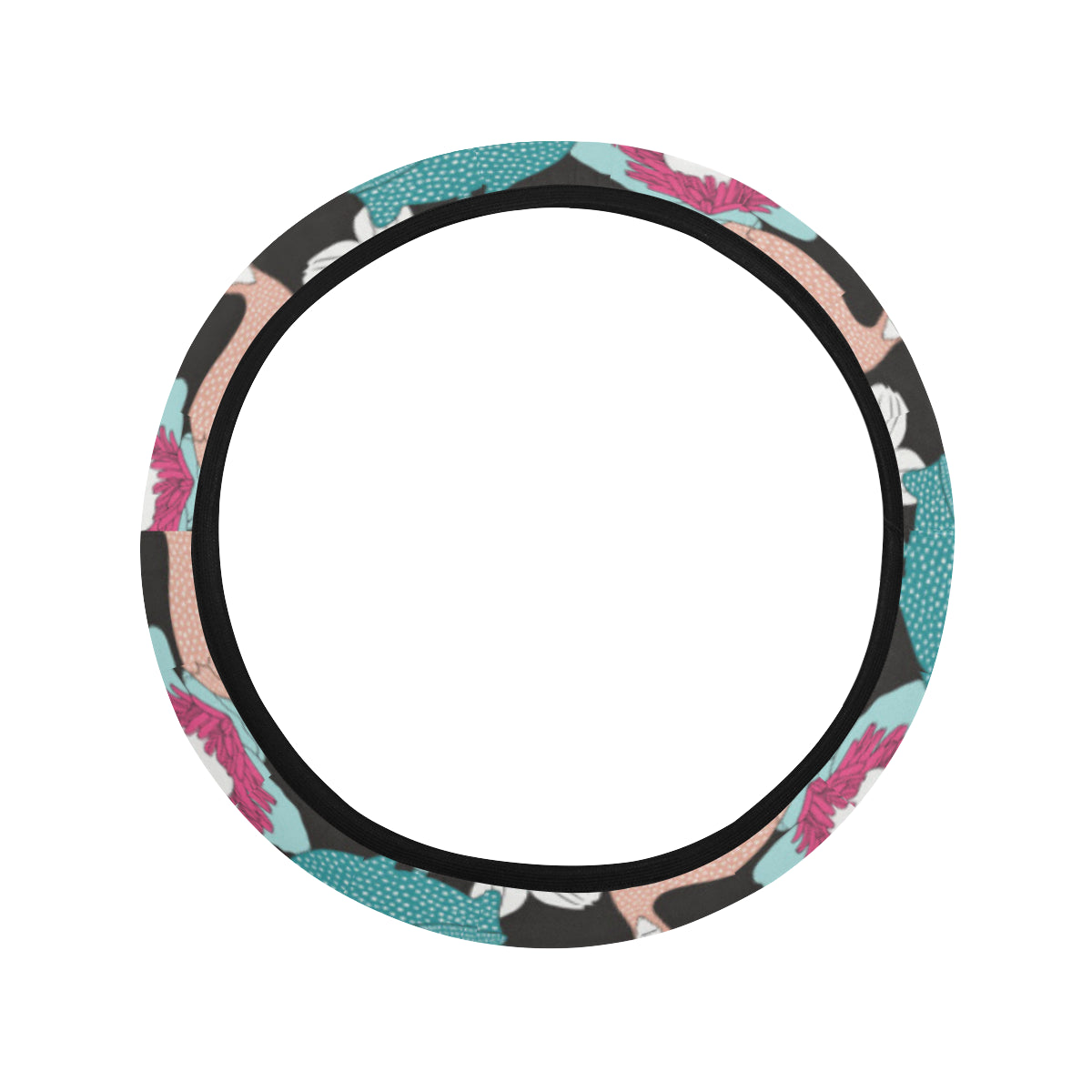 Guinea Fowl Pattern Print Design 03 Steering Wheel Cover with Elastic Edge
