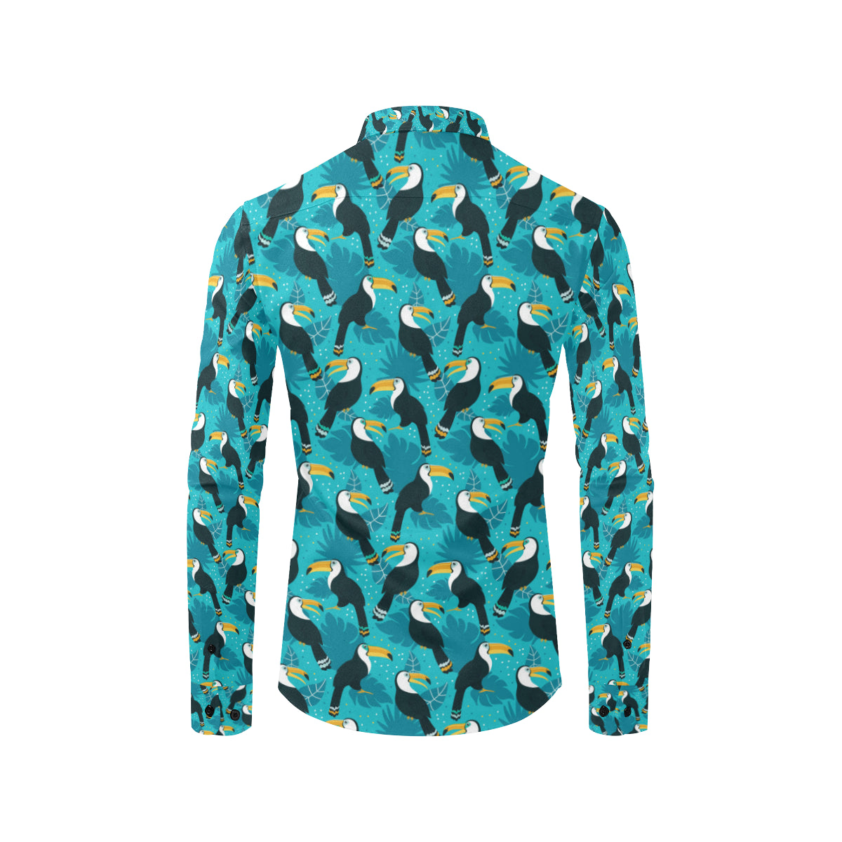 Toucan Parrot Pattern Print Men's Long Sleeve Shirt