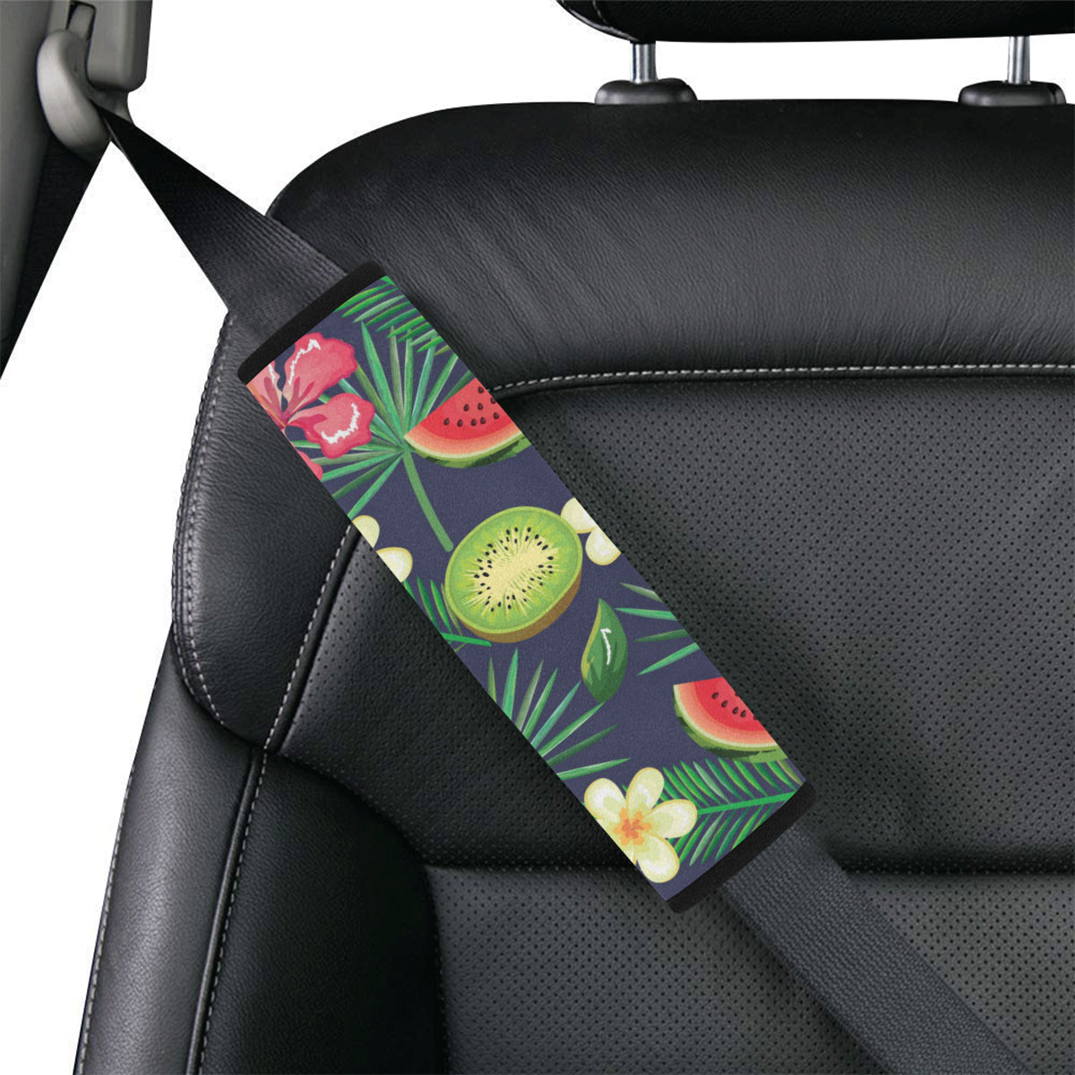 Tropical Fruits Pattern Print Design TF05 Car Seat Belt Cover