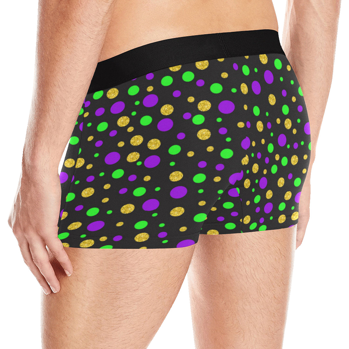 Mardi Gras Pattern Print Design 07 Men's Boxer Briefs