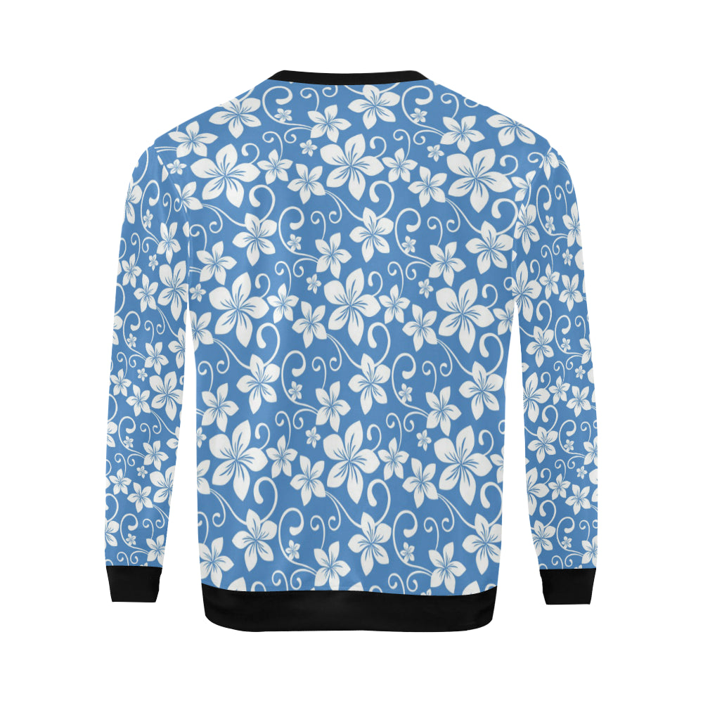 Hibiscus Pattern Print Design HB09 Men Long Sleeve Sweatshirt