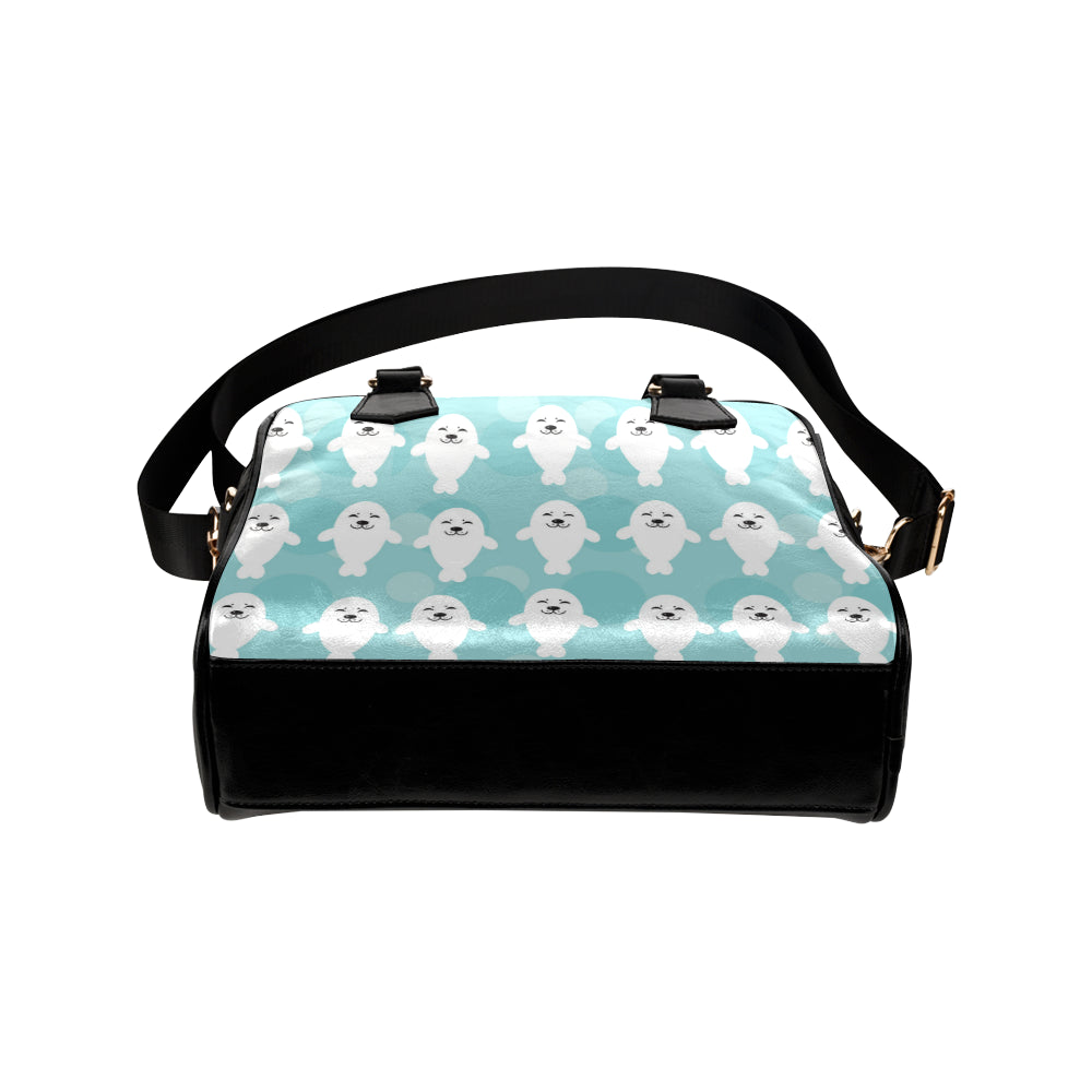 Sea Lion Baby Pattern Print Design 01 Shoulder Handbag
