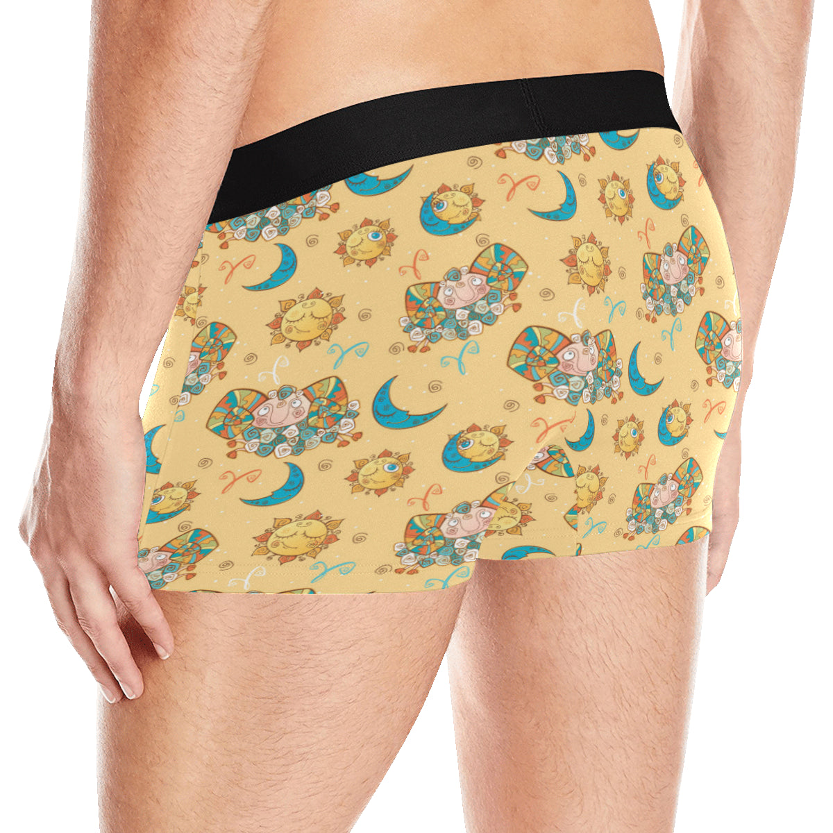 Aries Zodiac Pattern Print Design 03 Men's Boxer Briefs