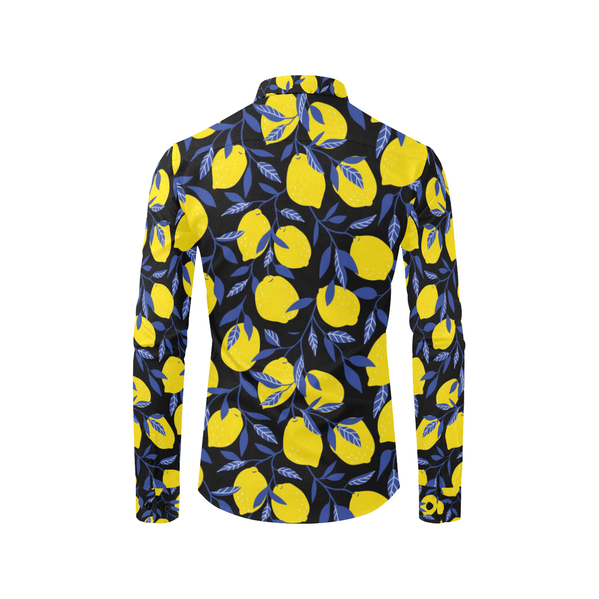 Lemon Pattern Print Design LM01 Men's Long Sleeve Shirt
