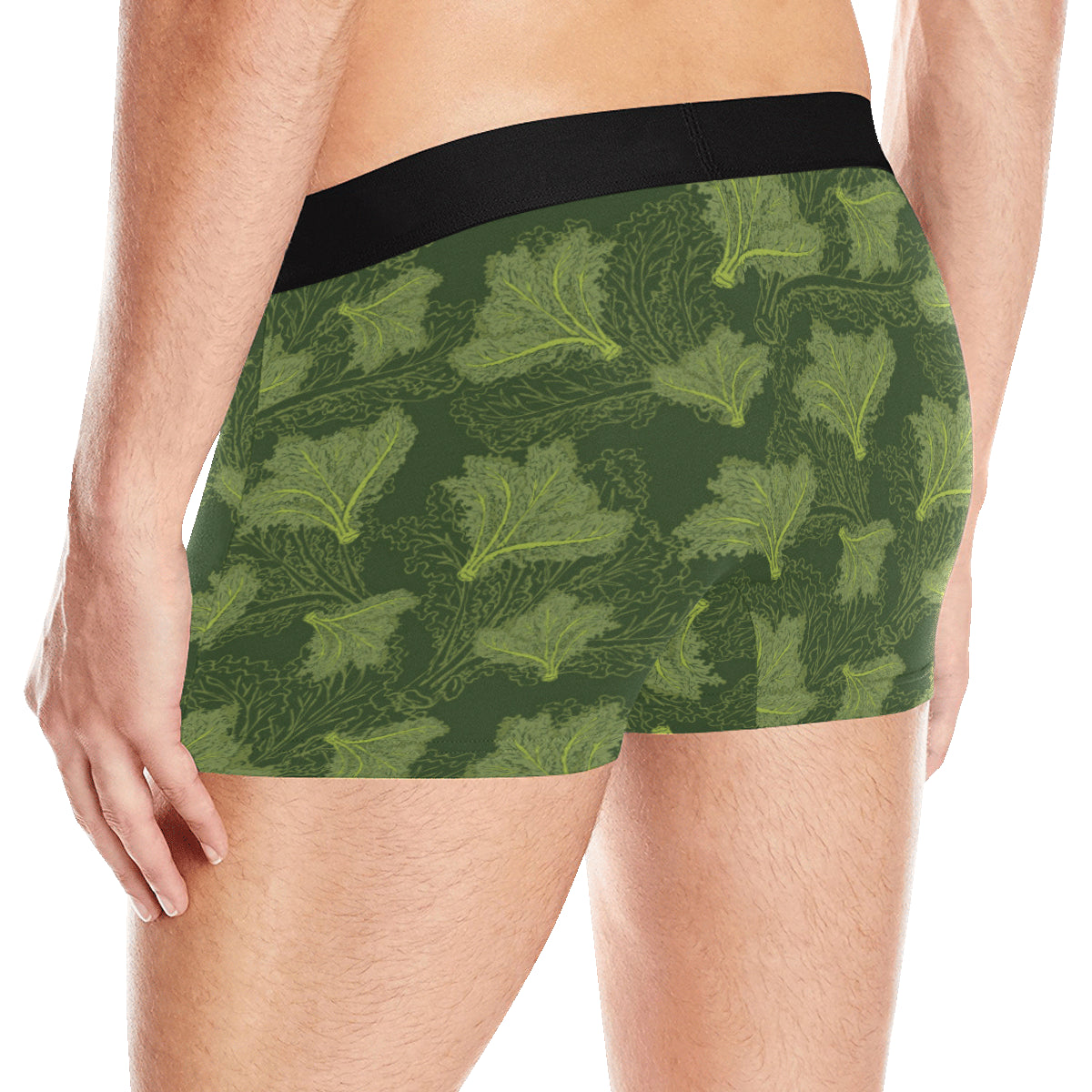 Kale Pattern Print Design 01 Men's Boxer Briefs