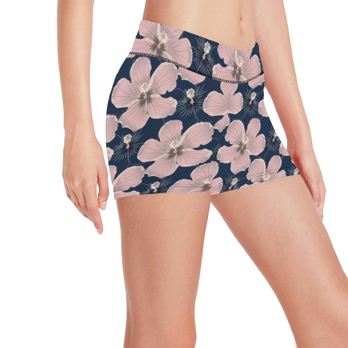Plumeria Pattern Print Design PM018 Yoga Shorts