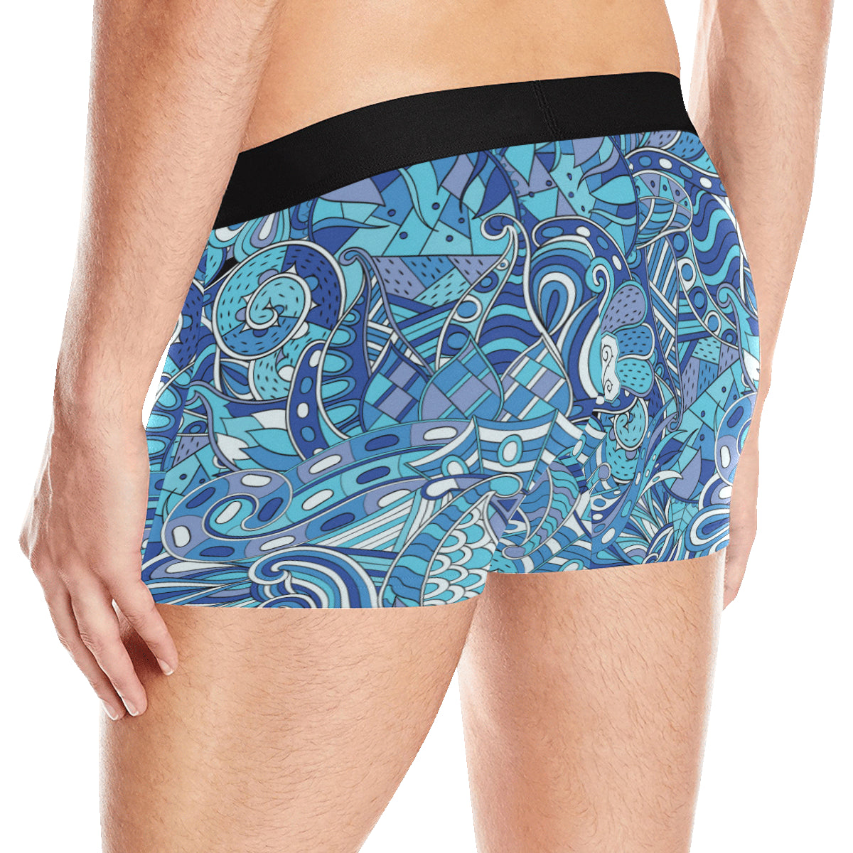 Funky Retro Pattern Print Design A02 Men's Boxer Briefs
