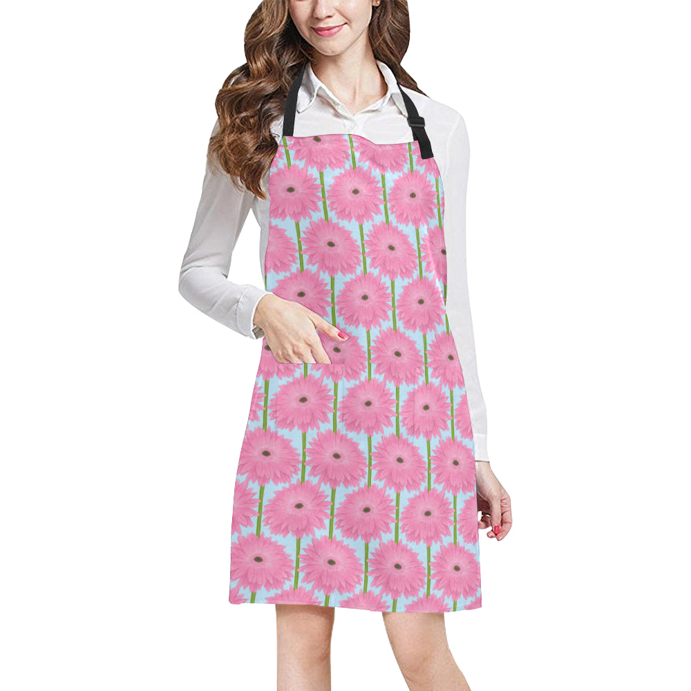 Gerberas Pattern Print Design GB01 Apron with Pocket