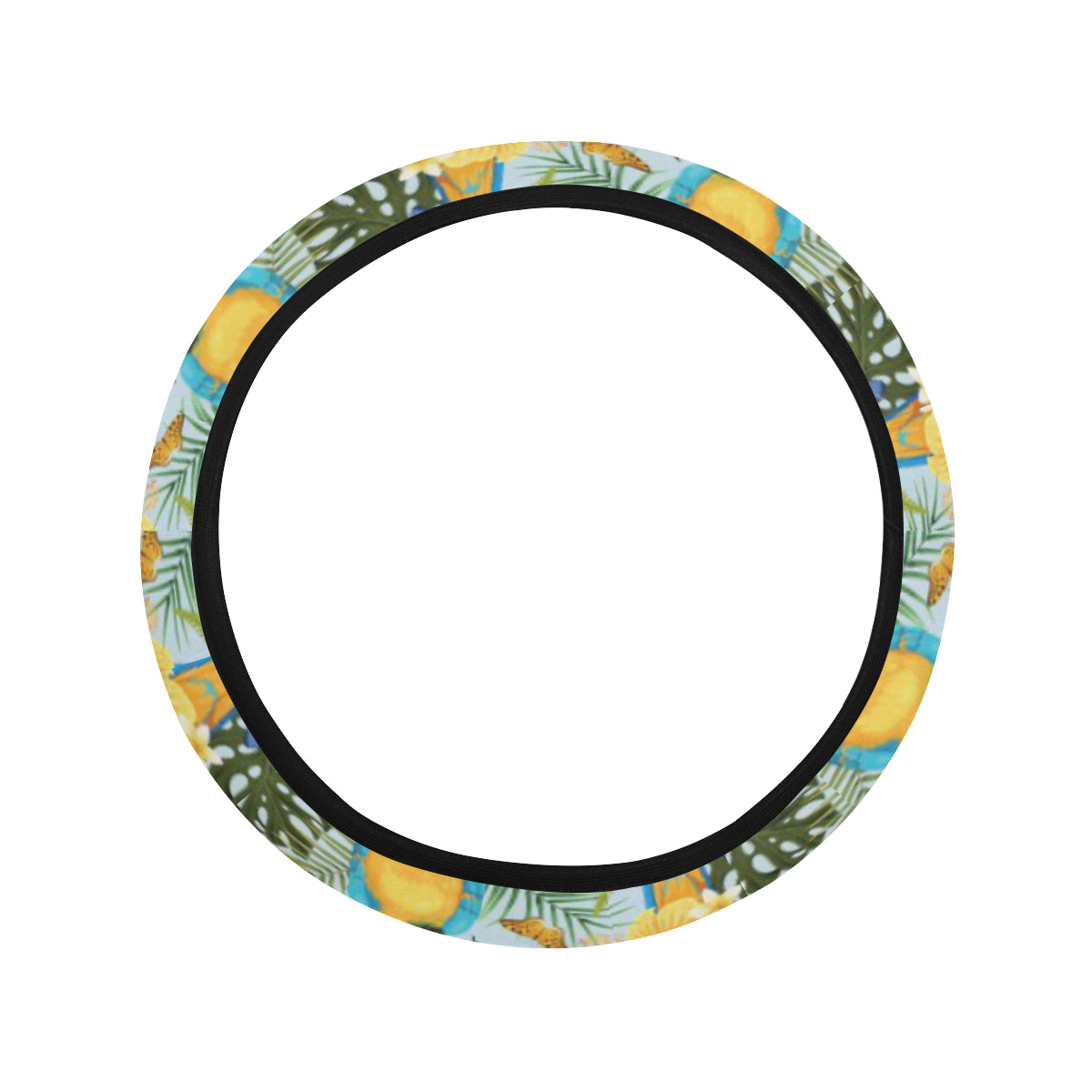 Parrot Pattern Print Design A04 Steering Wheel Cover with Elastic Edge