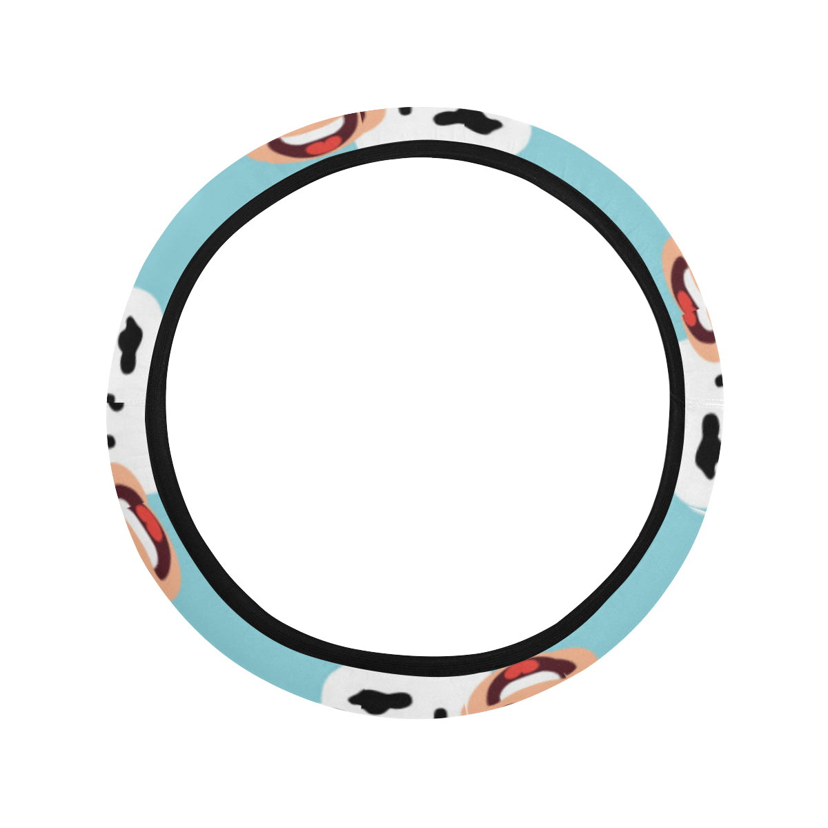 Cattle Cute Pattern Print Design 01 Steering Wheel Cover with Elastic Edge