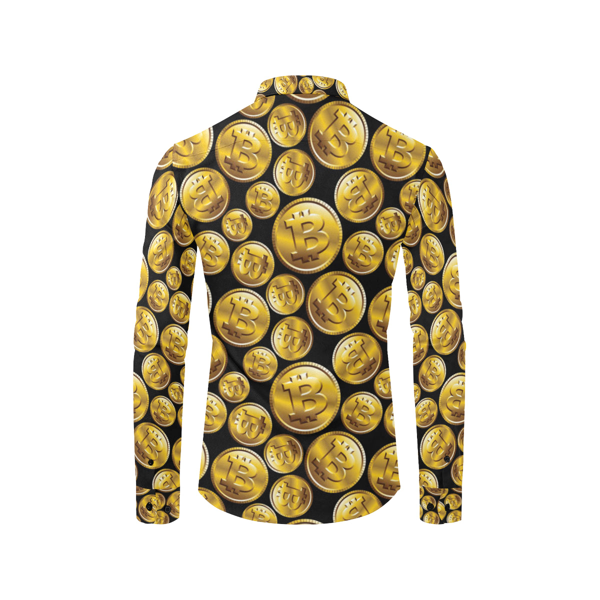Bitcoin Pattern Print Design DO05 Men's Long Sleeve Shirt