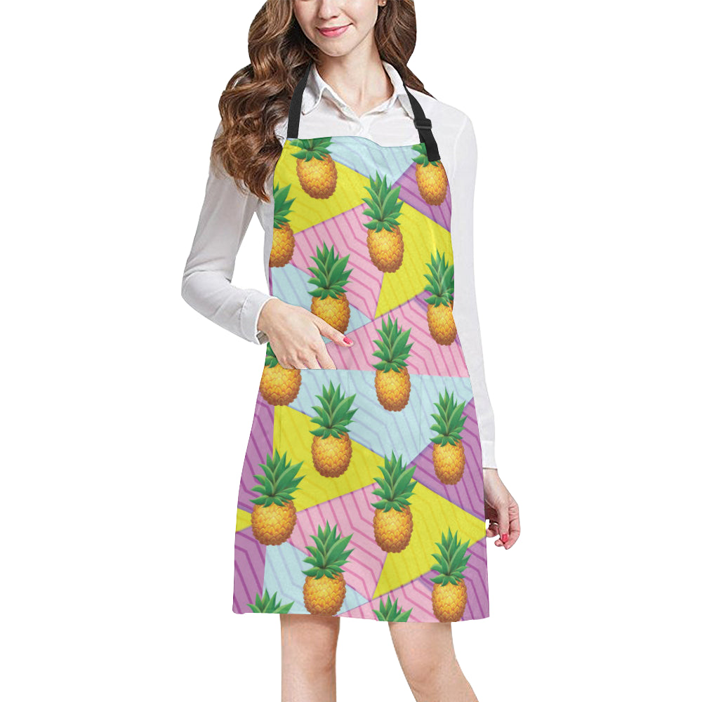 Pineapple Pattern Print Design PP05 Apron with Pocket