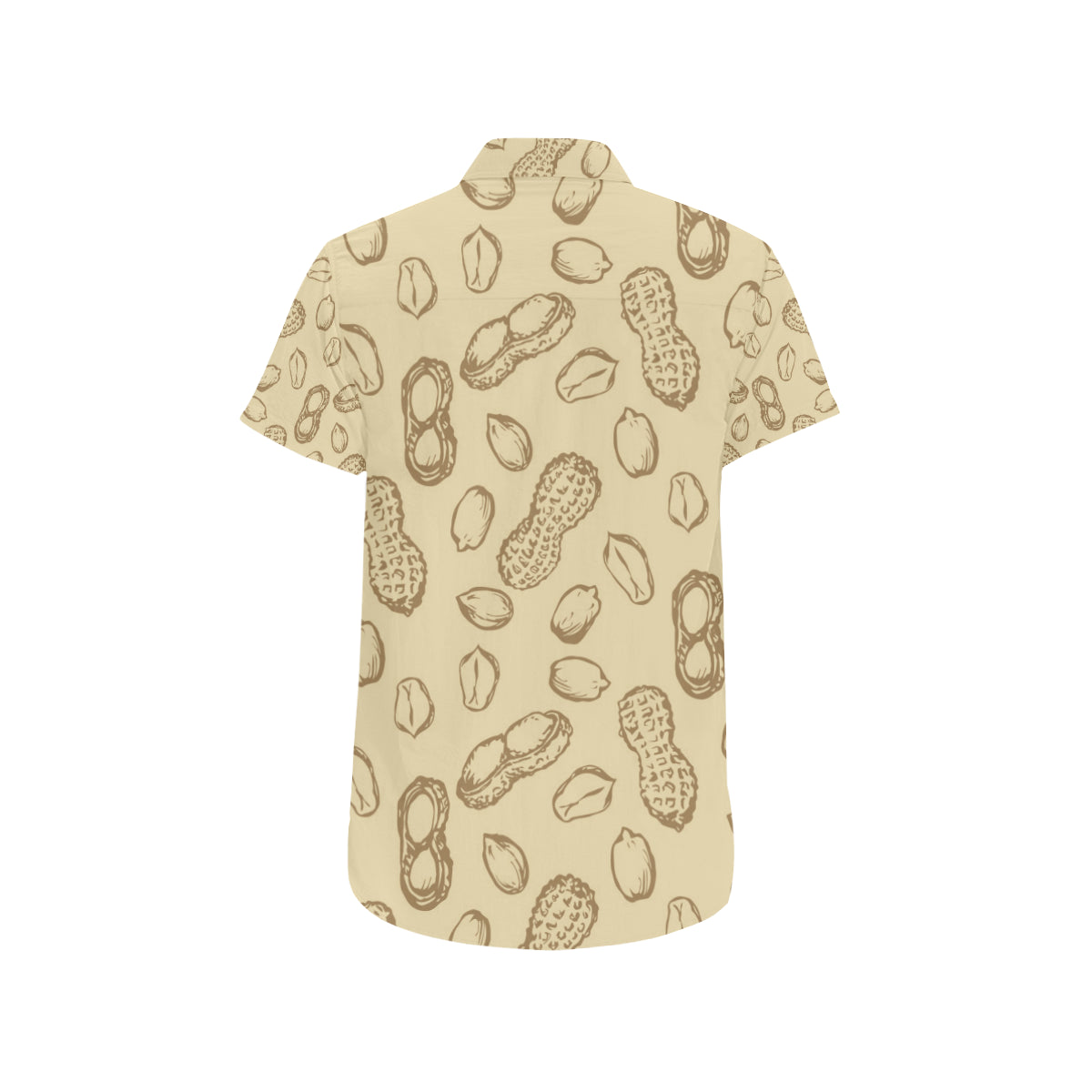 Peanut Pattern Print Design A02 Men's Short Sleeve Button Up Shirt