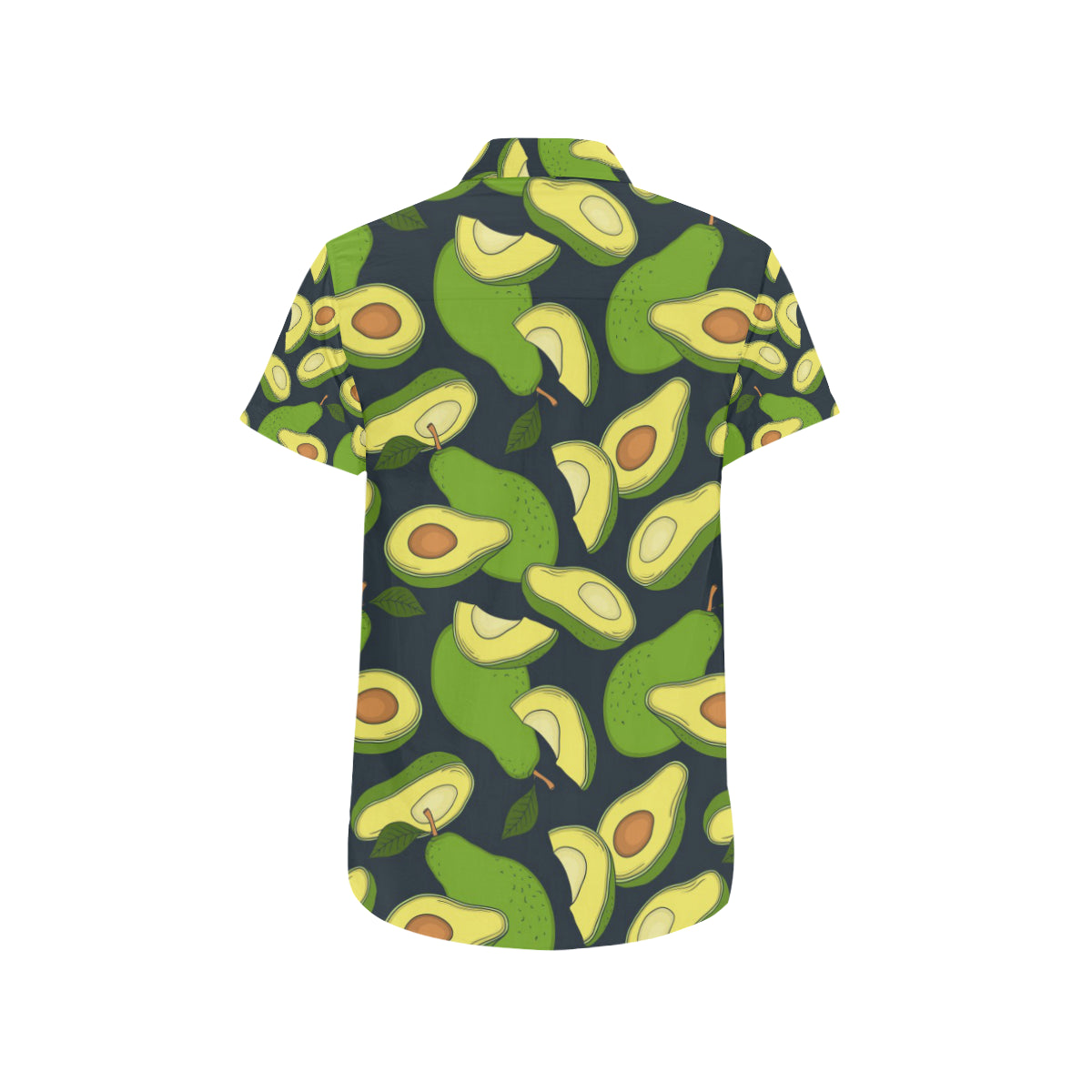 Avocado Pattern Print Design AC013 Men's Short Sleeve Button Up Shirt