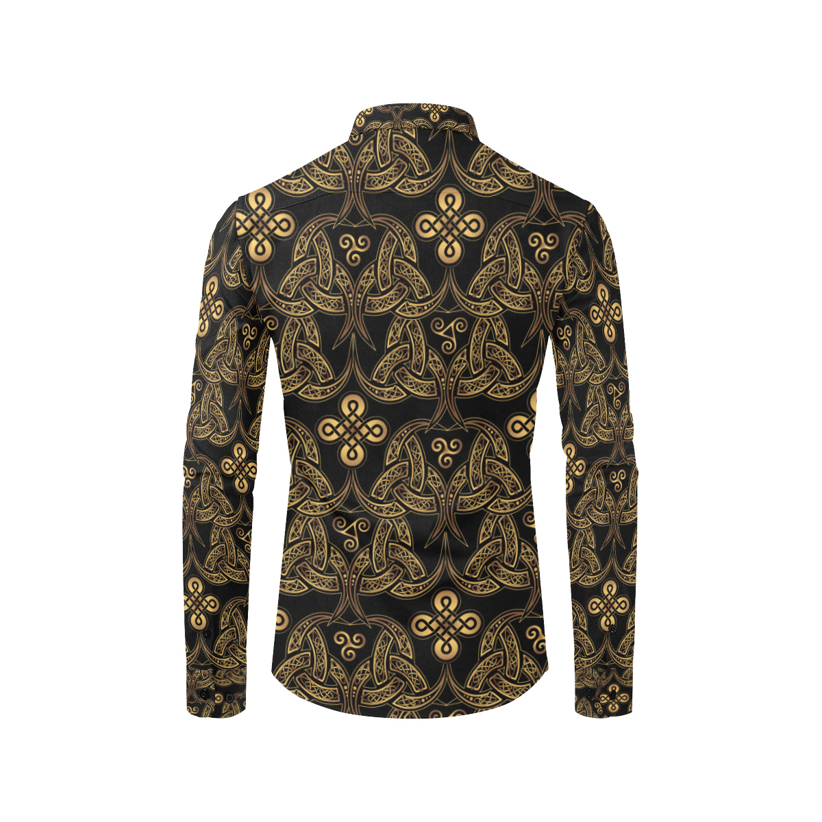 Celtic Knot Gold Design Men's Long Sleeve Shirt