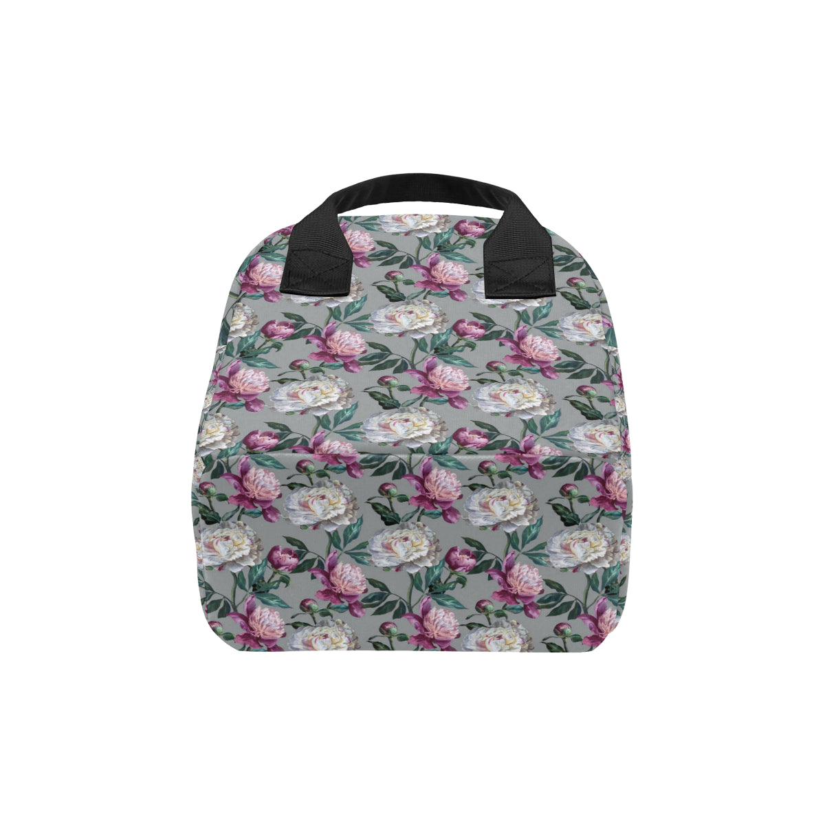 Peony Pattern Print Design PE01 Insulated Lunch Bag