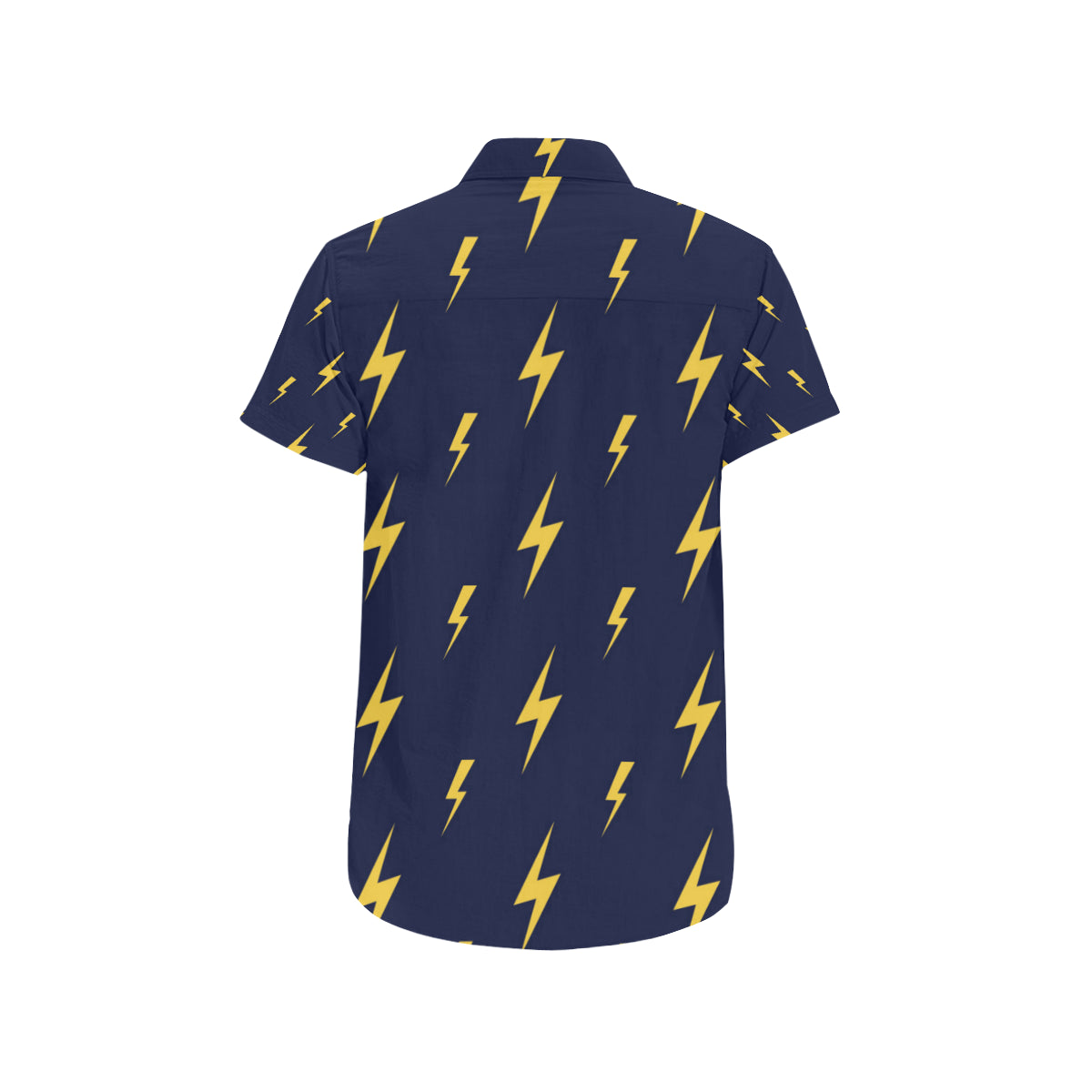Lightning Thunder Pattern Print Design 03 Men's Short Sleeve Button Up Shirt