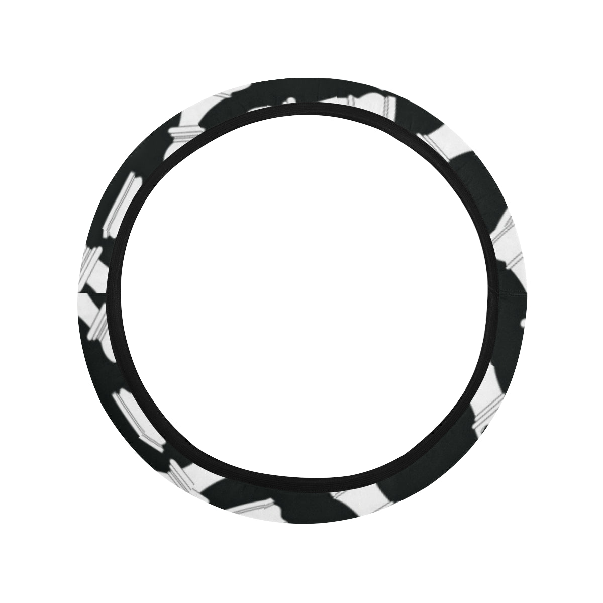 Chess Pattern Print Design 01 Steering Wheel Cover with Elastic Edge