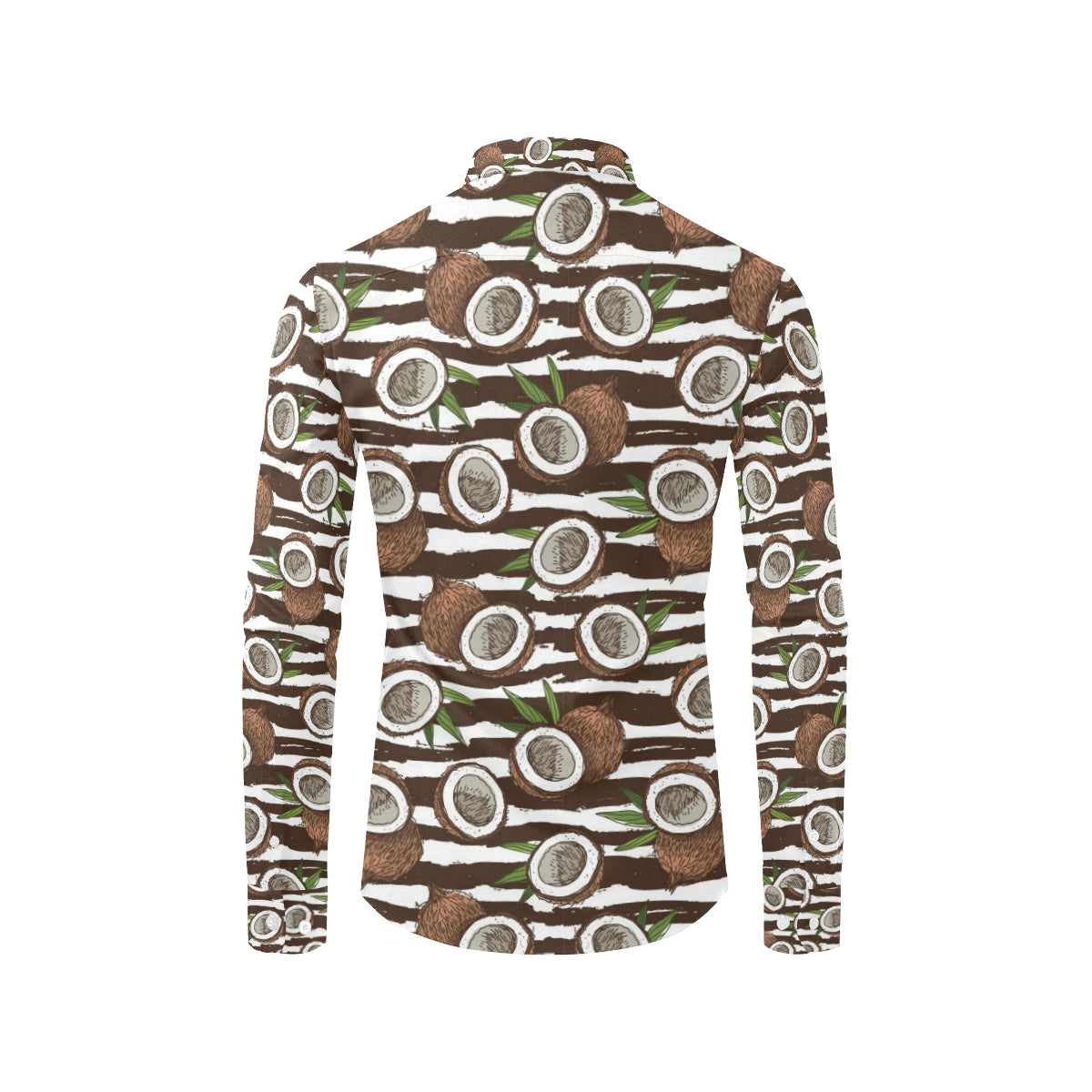 Coconut Pattern Print Design CN04 Men's Long Sleeve Shirt
