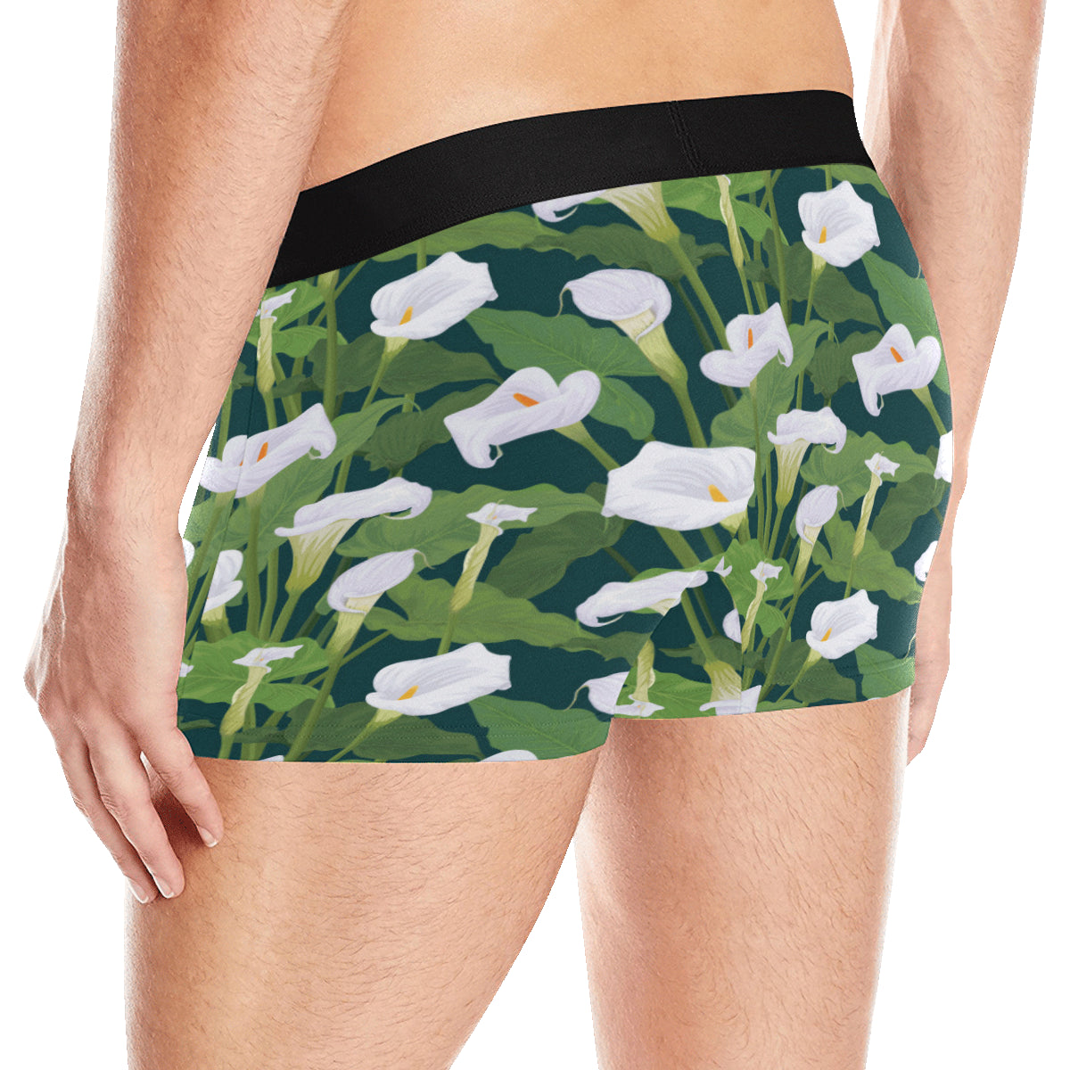 Lily Pattern Print Design 04 Men's Boxer Briefs