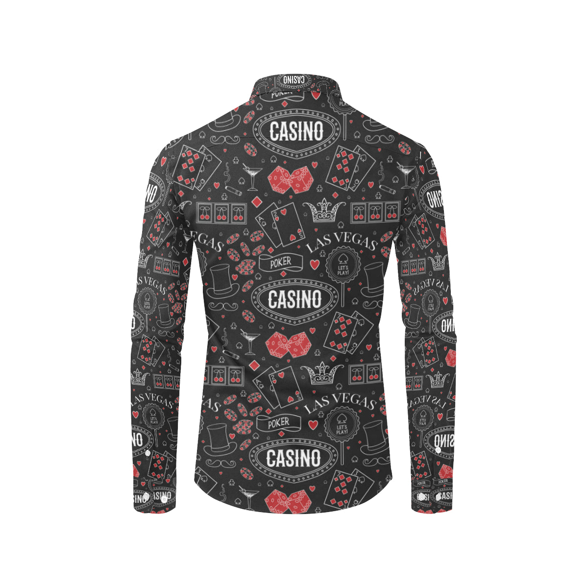 Casino Pattern Print Design 04 Men's Long Sleeve Shirt