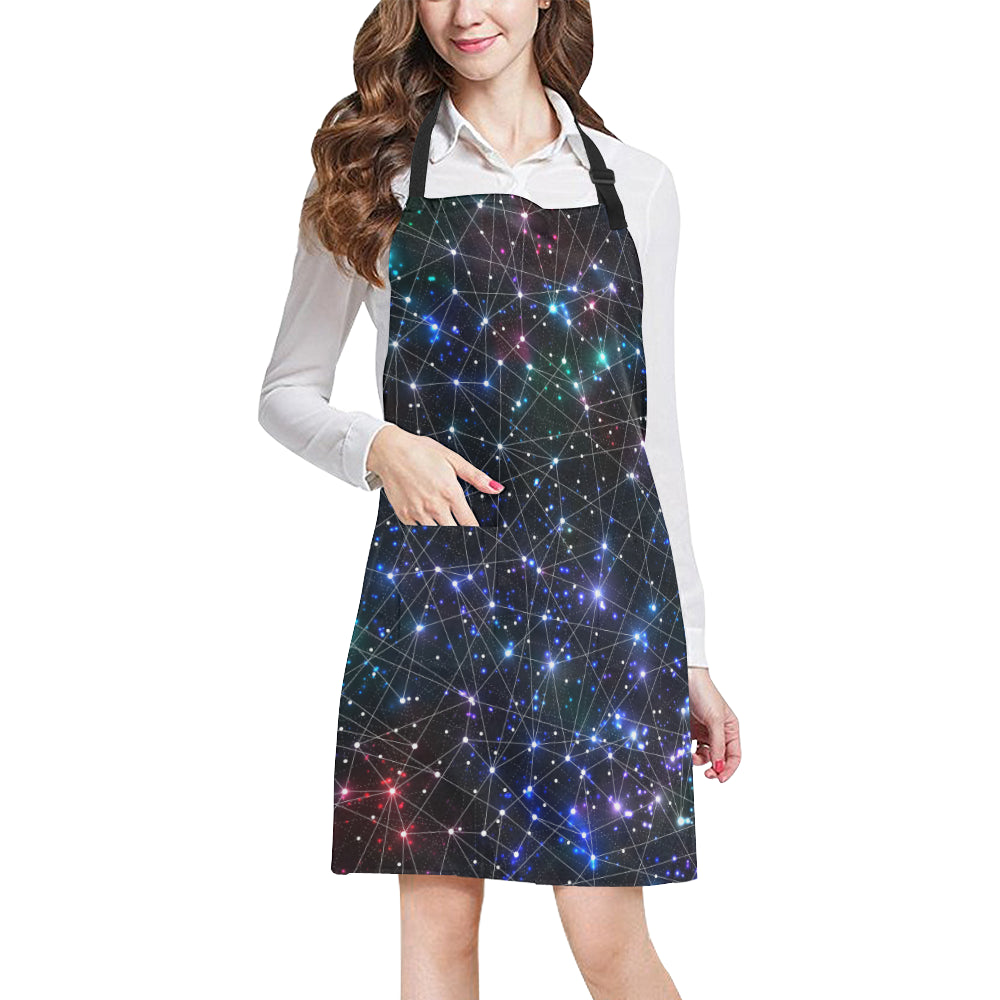 Cosmic Pattern Print Design 01 Apron with Pocket