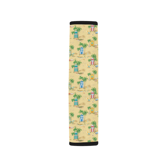 Beach Themed Pattern Print Design 01 Car Seat Belt Cover