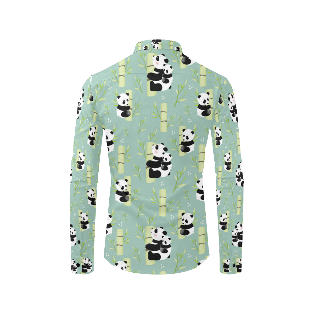 Panda Pattern Print Design A03 Men's Long Sleeve Shirt