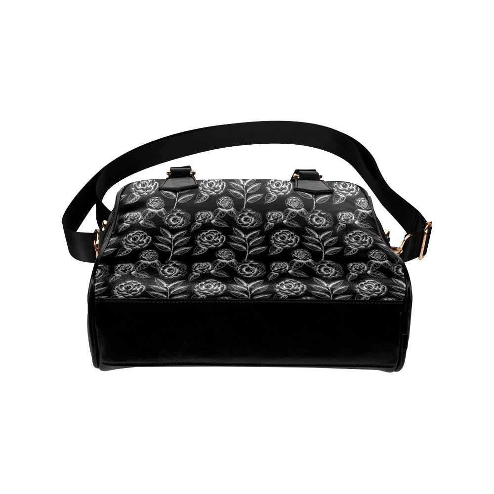 Camellia Pattern Print Design 02 Shoulder Handbag