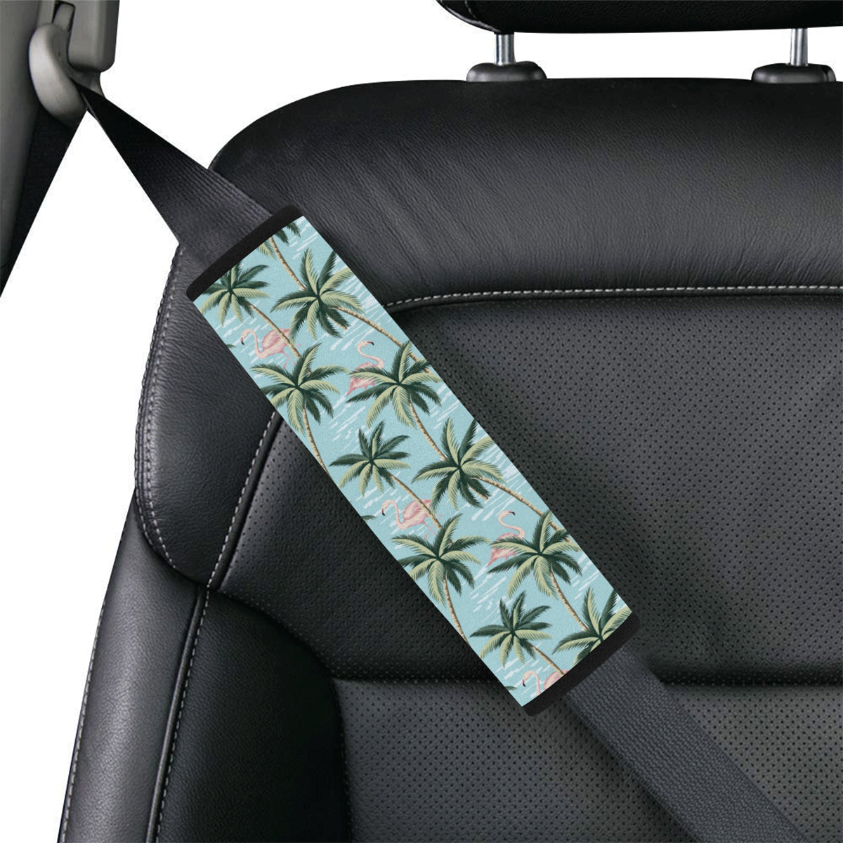 Palm Tree Pattern Print Design PT05 Car Seat Belt Cover