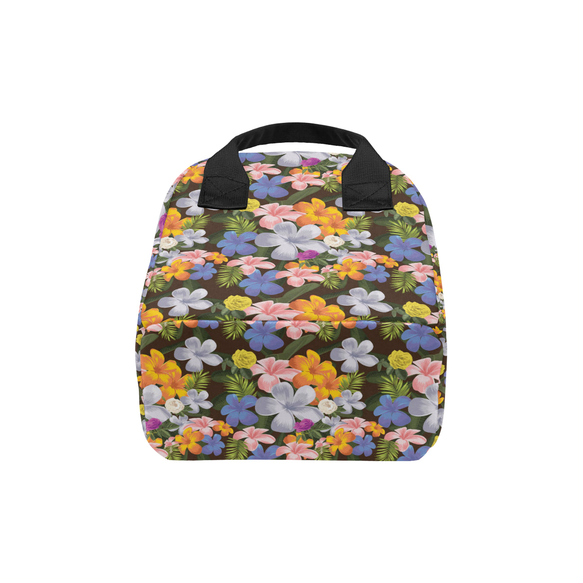 Plumeria Pattern Print Design PM03 Insulated Lunch Bag