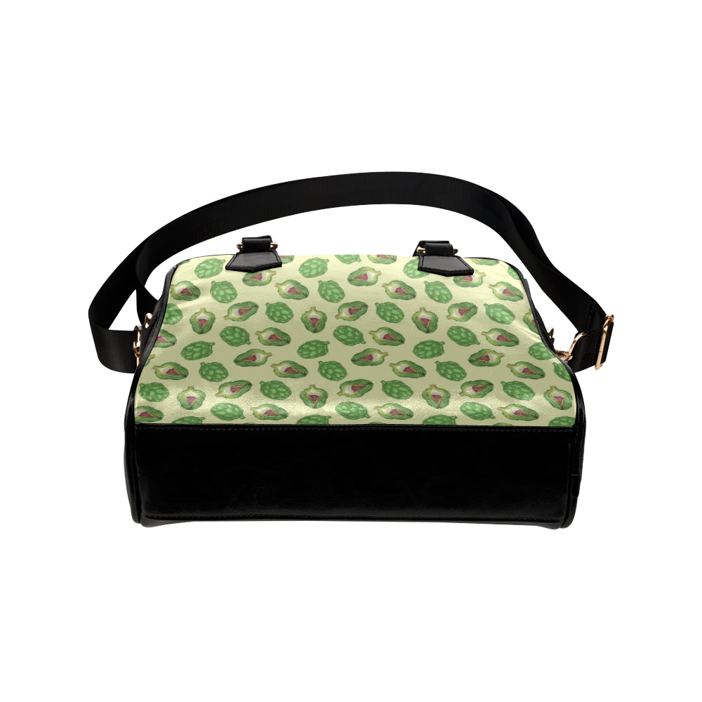 Artichoke Pattern Print Design 03 Shoulder Handbag
