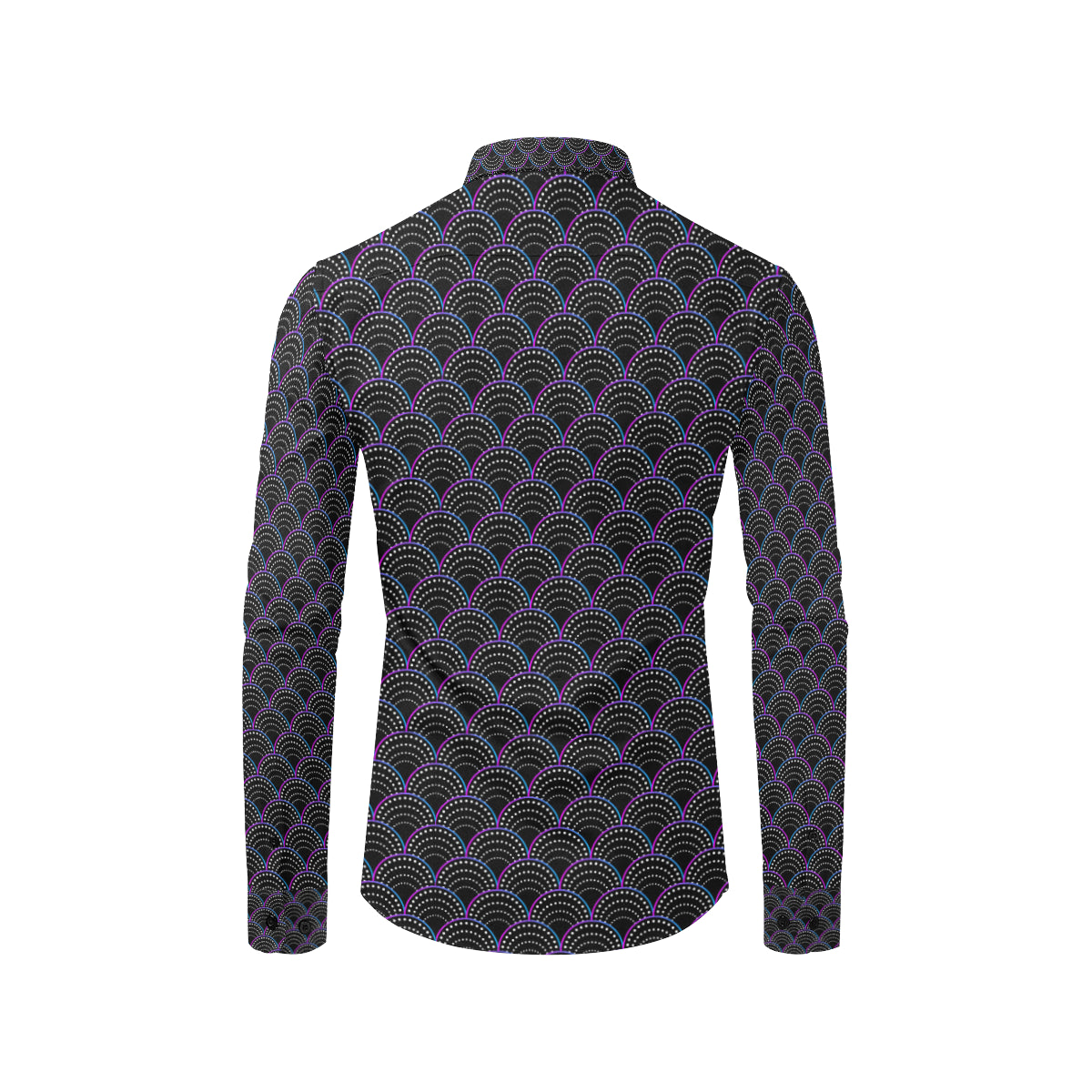 Mermaid Pattern Print Design 09 Men's Long Sleeve Shirt