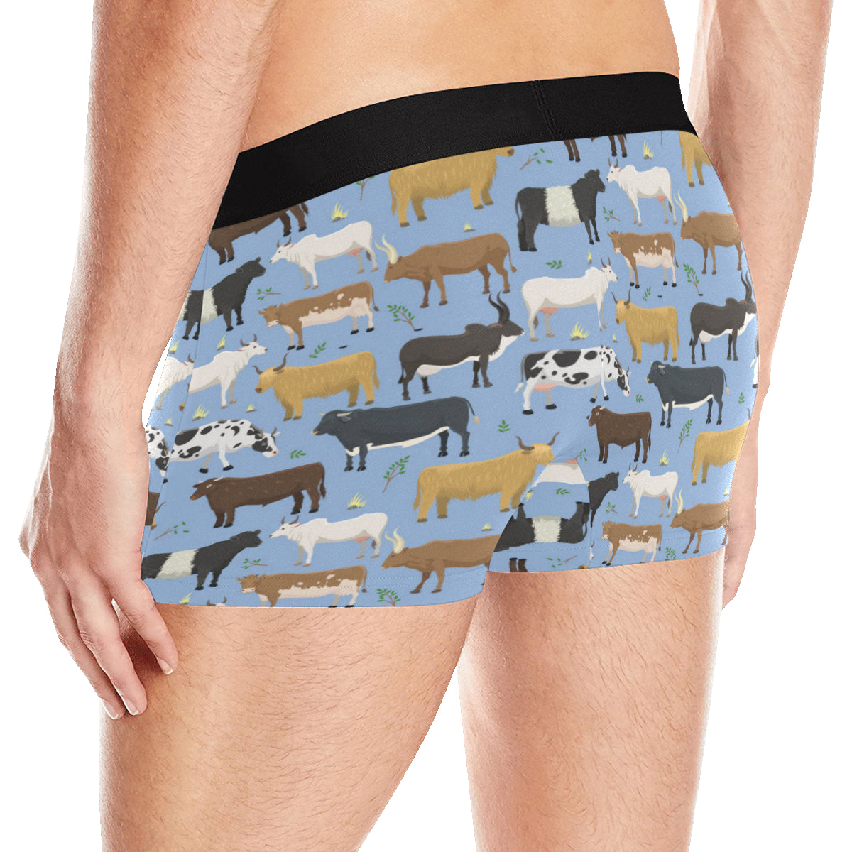 Cattle Pattern Print Design 02 Men's Boxer Briefs