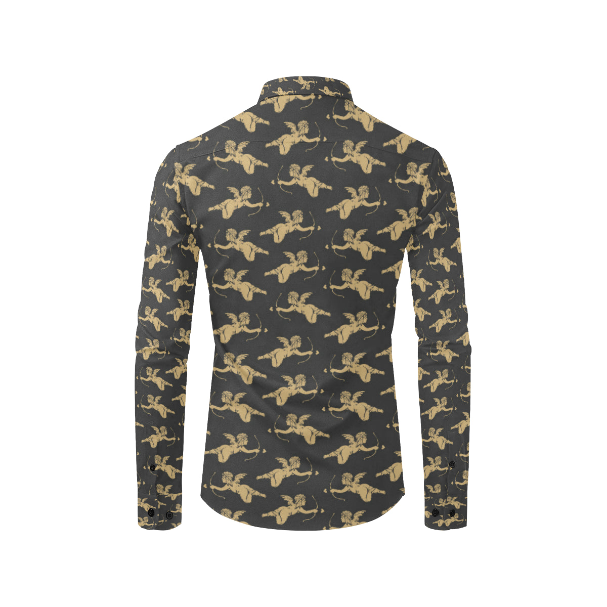 Cupid Pattern Print Design 02 Men's Long Sleeve Shirt