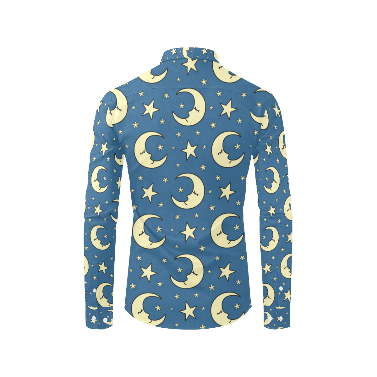 Moon Night Pattern Print Design 03 Men's Long Sleeve Shirt